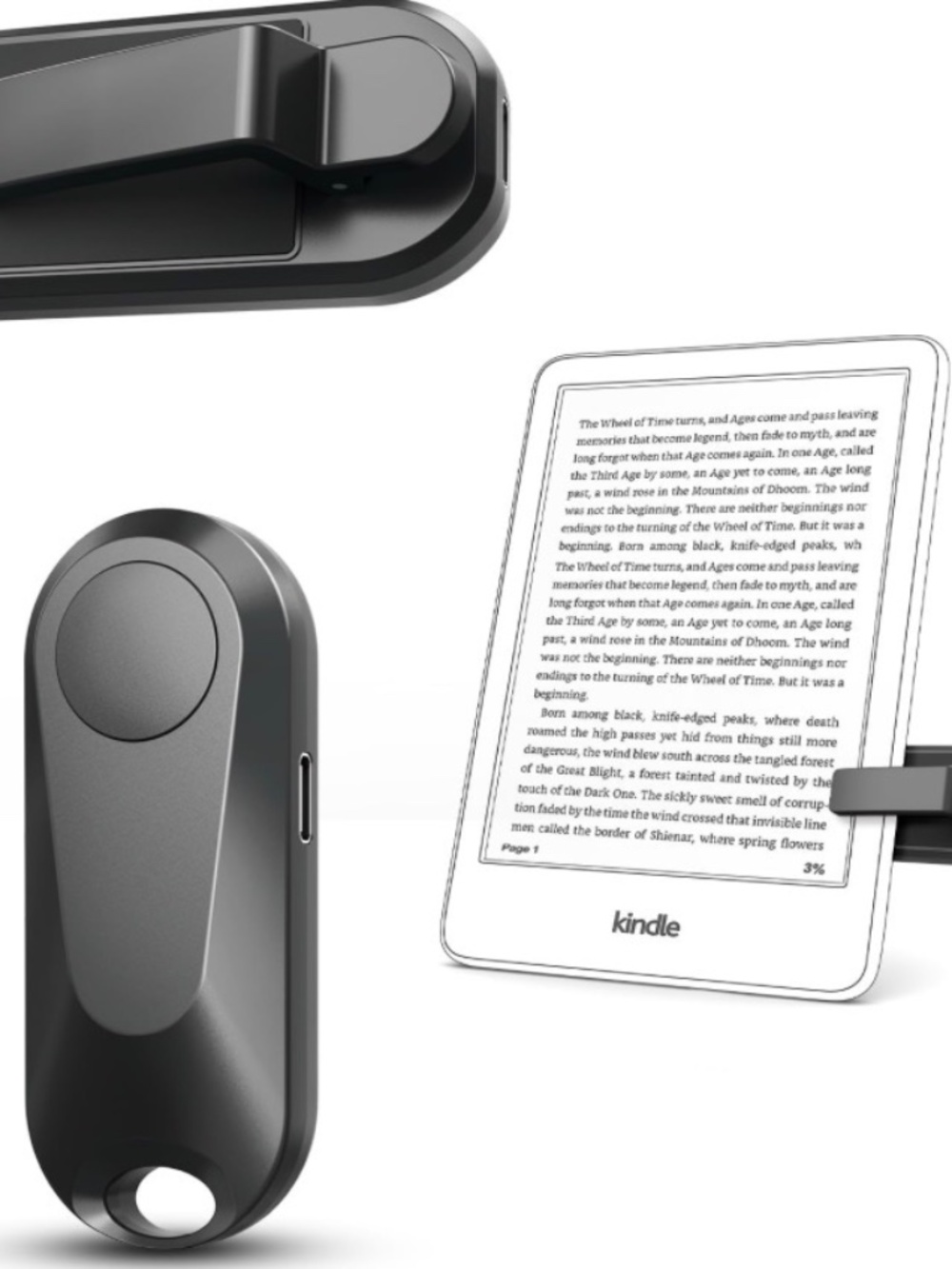 DATAFY Remote Control Page Turner For Kindle Paperwhite Oasis Kobo EReaders, Cam